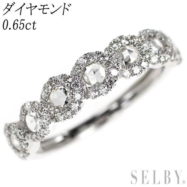 K18WG ダイヤモンド リング 0.65ct