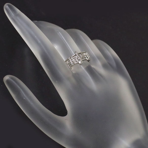 Pt900 ダイヤモンド リング 0.05ct 音符 五線譜 — セルビー