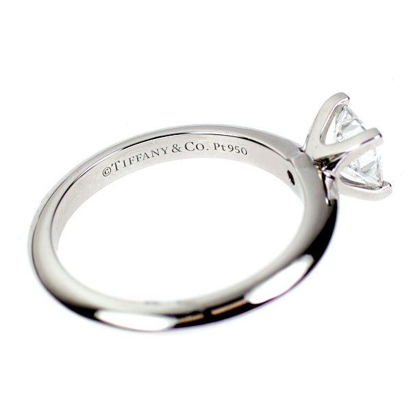 ティファニー Pt950 プリンセスカット ダイヤモンド リング 0.52ct