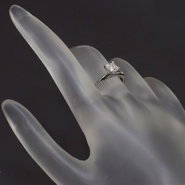 ティファニー Pt950 プリンセスカット ダイヤモンド リング 0.52ct