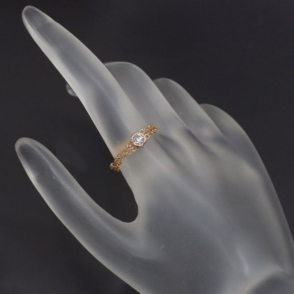 K18PG ダイヤモンド チェーンリング 0.25ct