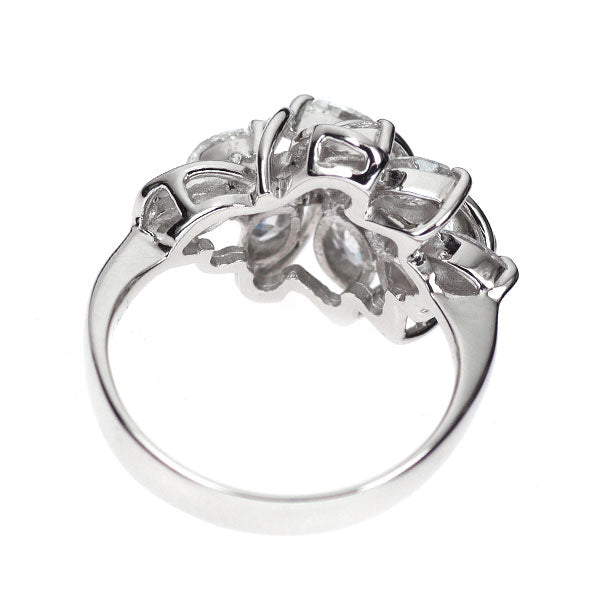Pt900 マーキスカット ダイヤモンド リング 1.67ct 植物