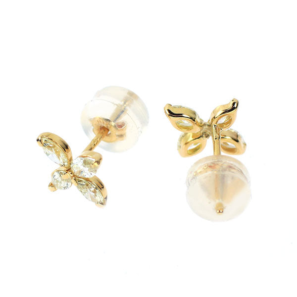 K18YG ダイヤモンド ピアス 0.40ct フラワー — セルビー