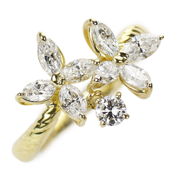 K18YG ダイヤモンド リング 1.10ct フラワー — セルビー