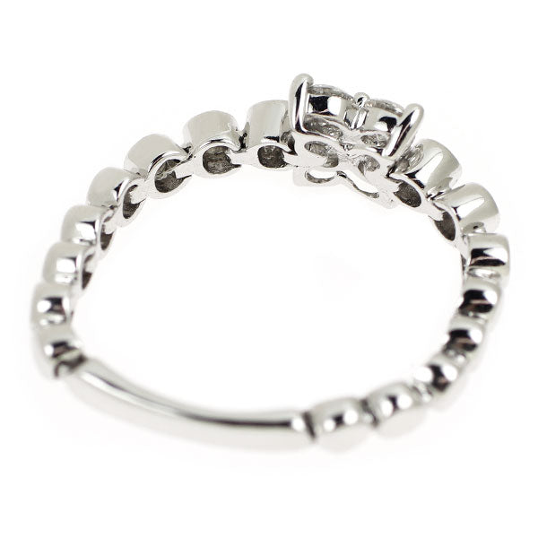 K18WG ダイヤモンド リング 0.52ct フラワー