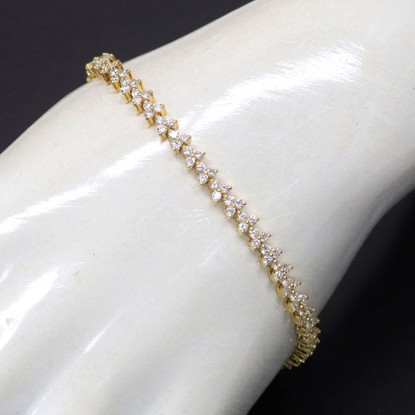 K18YG ダイヤモンド ブレスレット 3.05ct テニス