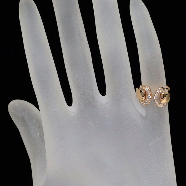 カルティエ K18PG ダイヤモンド リング 2Cブークルセ 44号 ピンキー  