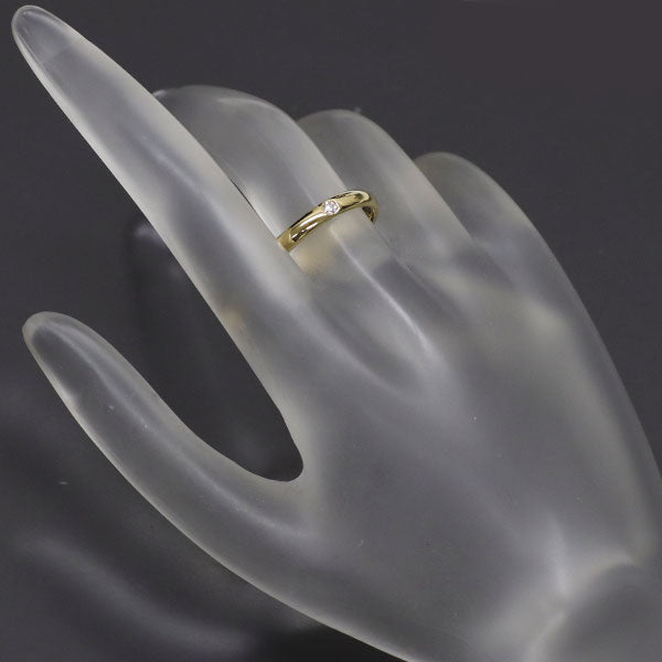 ハリーウィンストン K18YG ダイヤモンド リング ラウンド — セルビー  