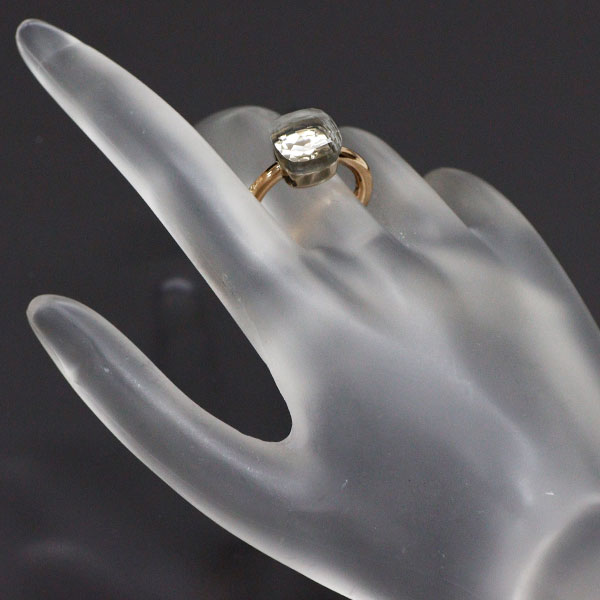 ポメラート K18PG/ K18WG ホワイトトパーズ リング ヌード クラシック