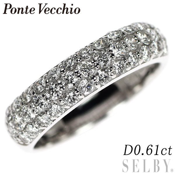 ポンテヴェキオ K18WG ダイヤモンド リング 0.61ct パヴェ — セルビー  