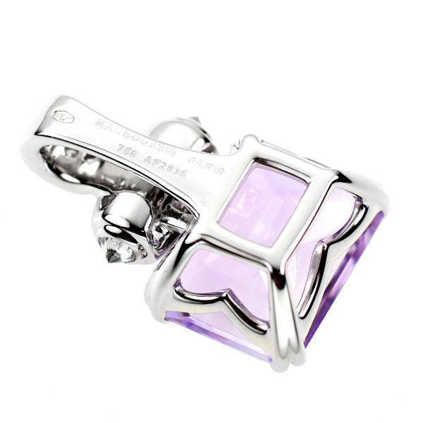 モーブッサン K18WG アメジスト ダイヤモンド ペンダントトップ