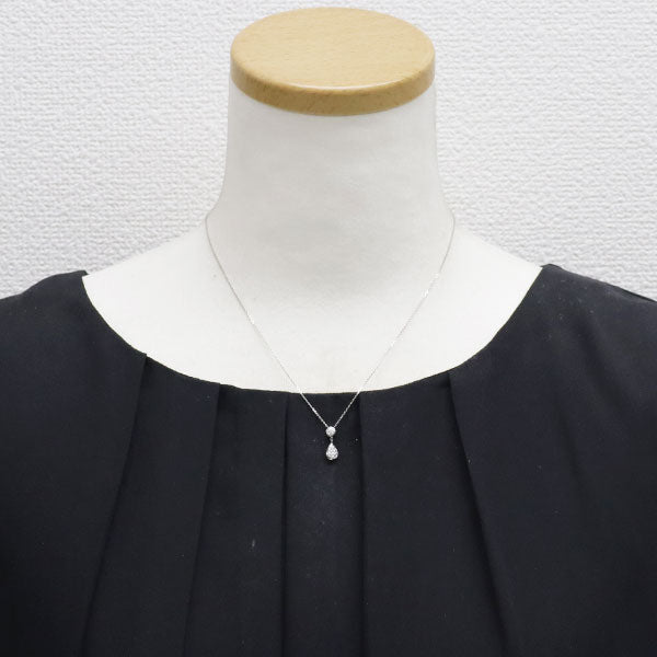 ヴァンドーム青山 Pt ダイヤモンド ペンダントネックレス 0.10ct 2WAY Yデザイン