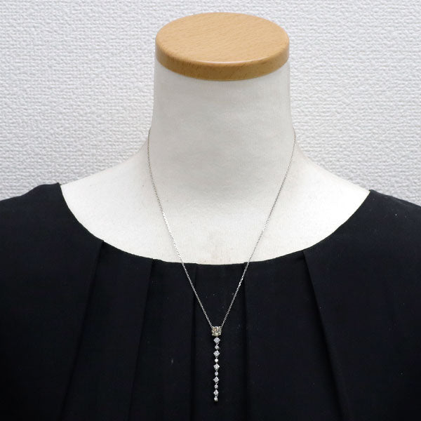 カシケイ Pt ブラウンダイヤモンド ペンダントネックレス 1.193ct D0.70ct