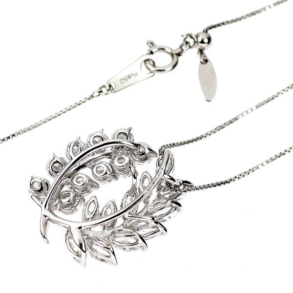 Pt900/Pt850 ダイヤモンド ペンダントネックレス 2.50ct 植物