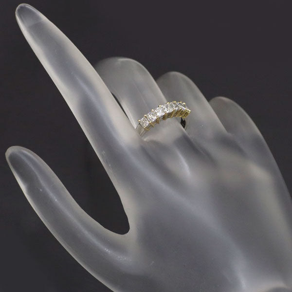 Pt900/K18YG ダイヤモンド リング 1.04ct 一文字