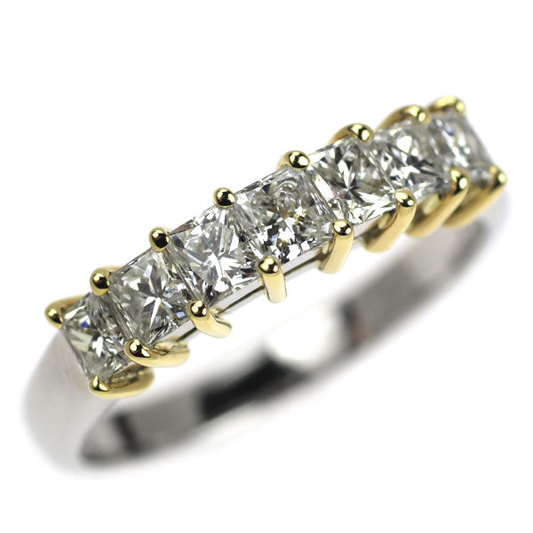 Pt900/K18YG ダイヤモンド リング 1.04ct 一文字