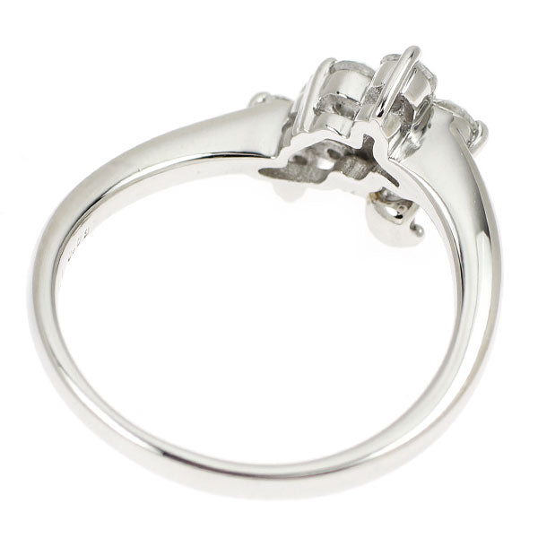 Pt900 パライバトルマリン ダイヤモンド リング 0.03ct D0.41ct フラワー