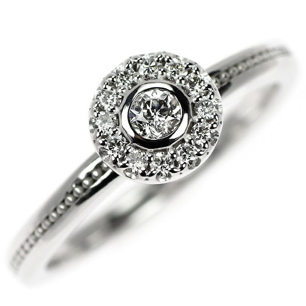 wish upon a star K18WG ダイヤモンド リング 0.101ct D0.10ct