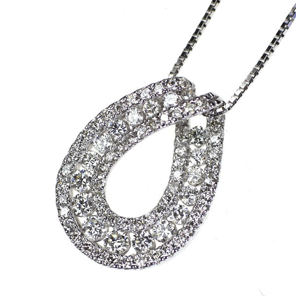 K18WG ダイヤモンド ペンダントネックレス 1.10ct