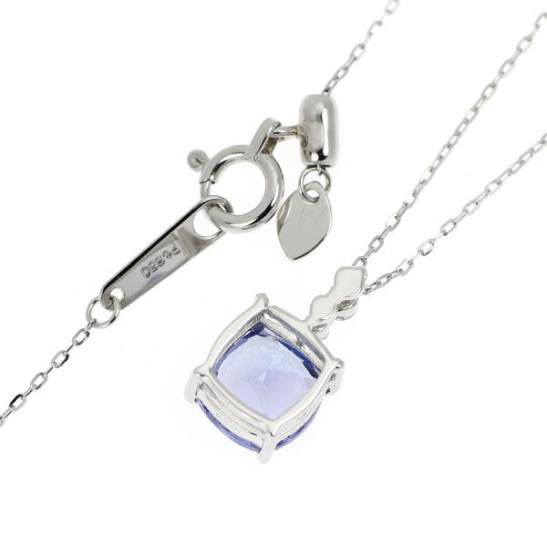 Pt タンザナイト ダイヤモンド ペンダントネックレス 1.32ct D0.04ct