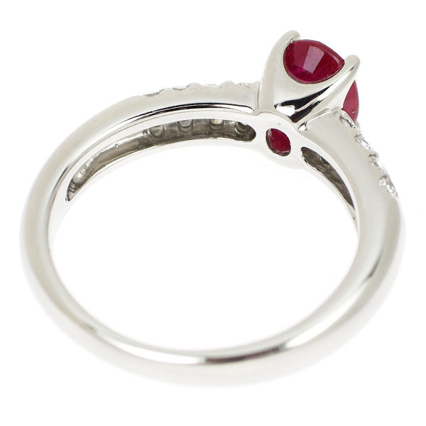 Pt900 ルビー ダイヤモンド リング 1.00ct D0.32ct
