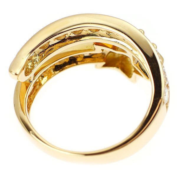K18YG ダイヤモンド リング 0.429ct H SI2 G D1.00ct スター 星