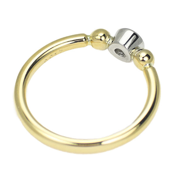 K18YG/ Pt900 ローズカット ダイヤモンド リング 0.186ct D0.017ct