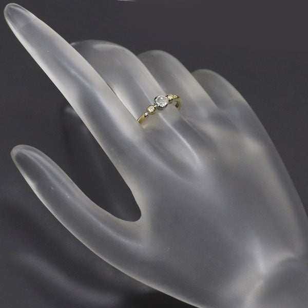 K18YG/ Pt900 ローズカット ダイヤモンド リング 0.186ct D0.017ct