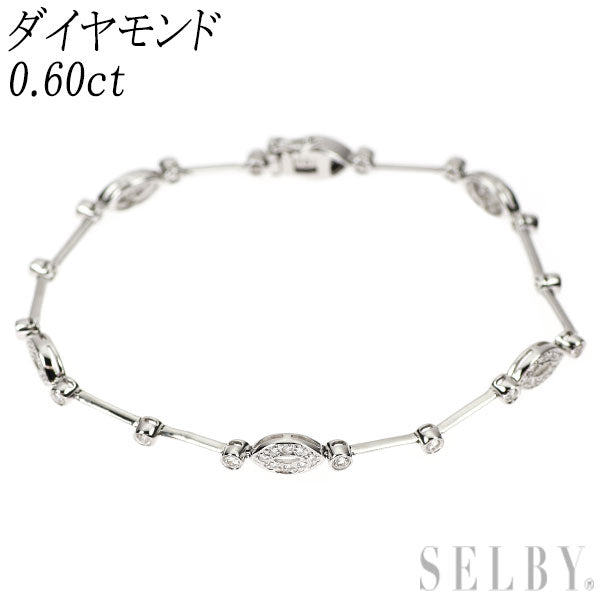 K18WG ダイヤモンド ブレスレット 0.60ct