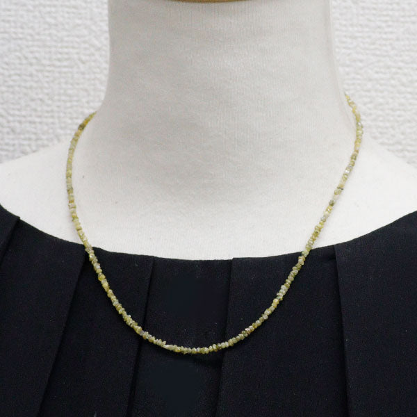 新品 Pt850 天然イエロー ダイヤモンド ネックレス 15.25ct 【エスコレ】