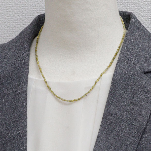 新品 Pt850 天然イエロー ダイヤモンド ネックレス 15.15ct 【エスコレ】