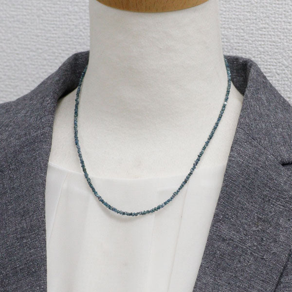 新品 Pt850 トリートブルー ダイヤモンド ネックレス 15.00ct 【エスコレ】