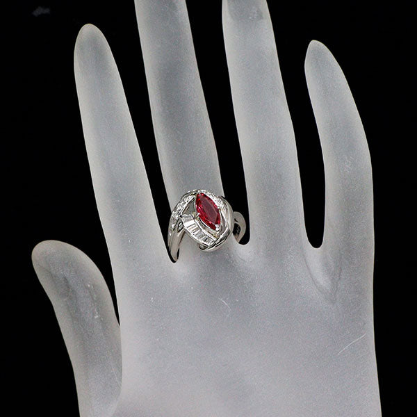 奥村佳彦 Pt900 ピンクスピネル ダイヤモンド リング 1.01ct D0.43ct  