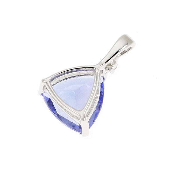 K18WG タンザナイト ダイヤモンド ペンダントトップ 1.08ct D0.01ct
