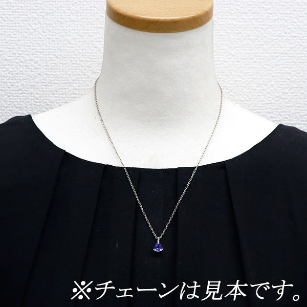 K18WG タンザナイト ダイヤモンド ペンダントトップ 1.08ct D0.01ct