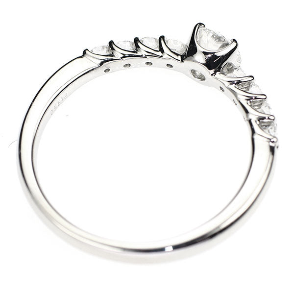 カナディアンダイヤモンド Pt950 ダイヤモンド リング 0.508ct E VS2 VG D0.32ct