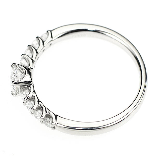 カナディアンダイヤモンド Pt950 ダイヤモンド リング 0.508ct E VS2 VG D0.32ct
