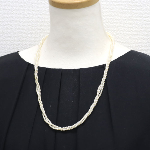 SV アコヤベビー 真珠/パール ネックレス 径約 2.5-2.7mm 3連