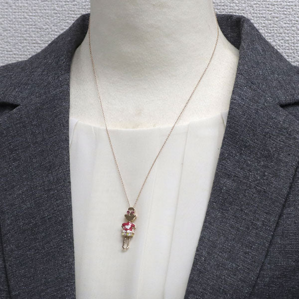 ポンテヴェキオ  K9PG エナメル カラーストーン ダイヤモンド ペンダントネックレス 0.79ct D0.005ct ノエム/エメ NOVEM/Eme