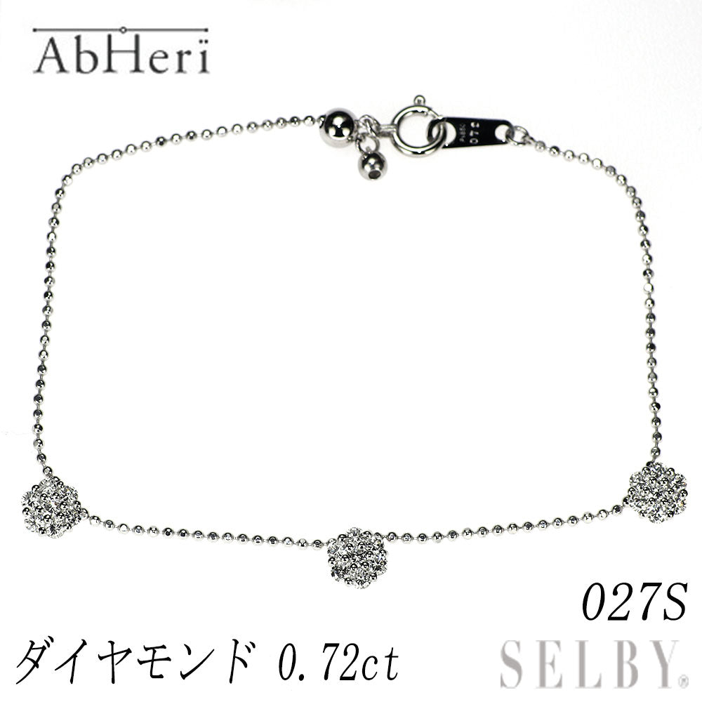 アベリ/AbHeri Pt850 ダイヤモンド ブレスレット 0.72ct 027S