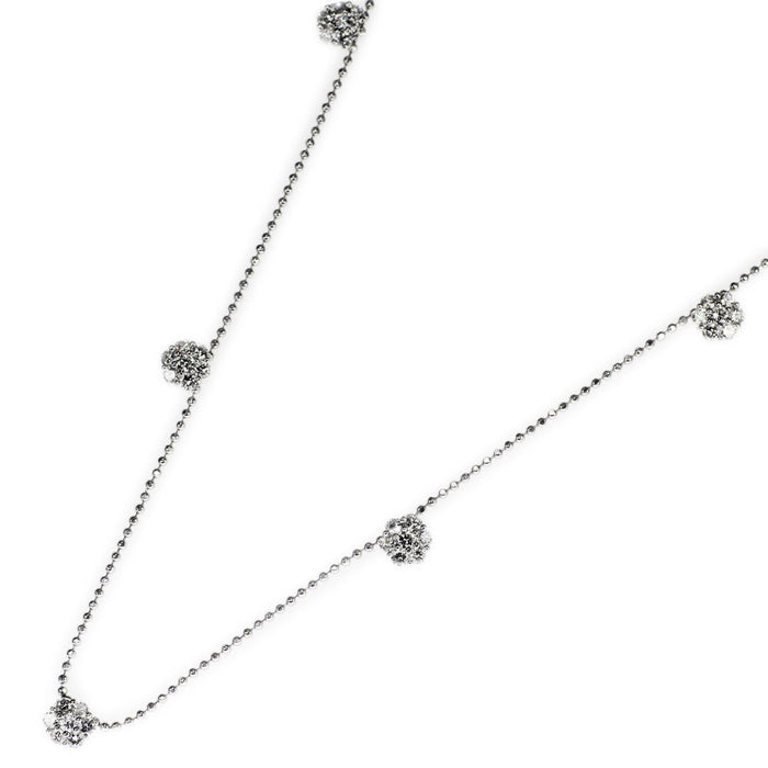 アベリ/AbHeri Pt850 ダイヤモンド ネックレス 1.20ct 027B 現行モデル フラワー ステーション