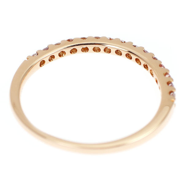 K18PG 天然ピンクダイヤモンド リング 0.30ct ハーフエタニティ