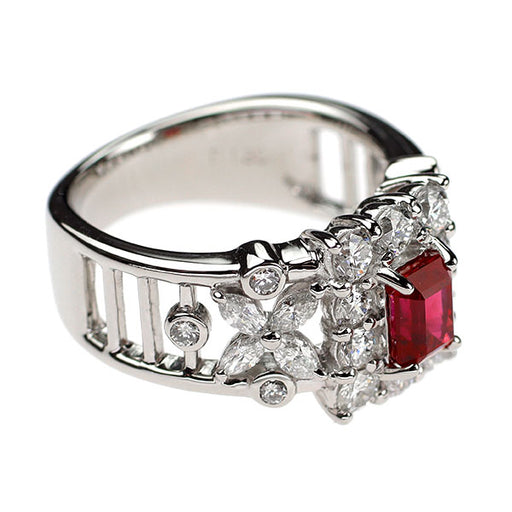 Pt900 ルビー ダイヤモンド リング 1.057ct D1.35ct — セルビー