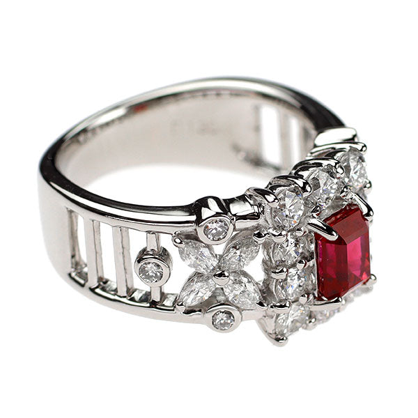 Pt900 ルビー ダイヤモンド リング 1.057ct D1.35ct — セルビー
