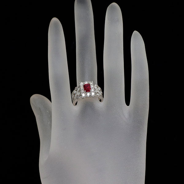 Pt900 ルビー ダイヤモンド リング 1.057ct D1.35ct — セルビー