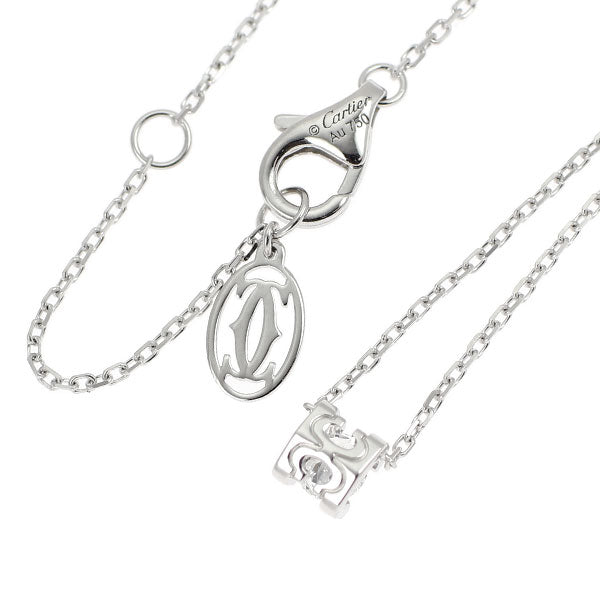 カルティエ K18WG ダイヤモンド ペンダントネックレス 0.18ct E VVS2 3EX Cドゥカルティエ