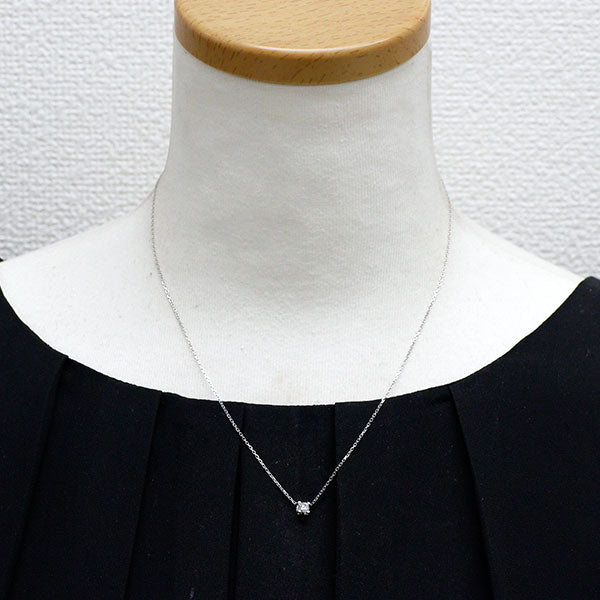 カルティエ K18WG ダイヤモンド ペンダントネックレス 0.18ct E VVS2 3EX Cドゥカルティエ
