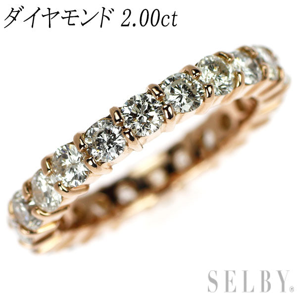 K18PG ダイヤモンド リング 2.00ct フルエタニティ
