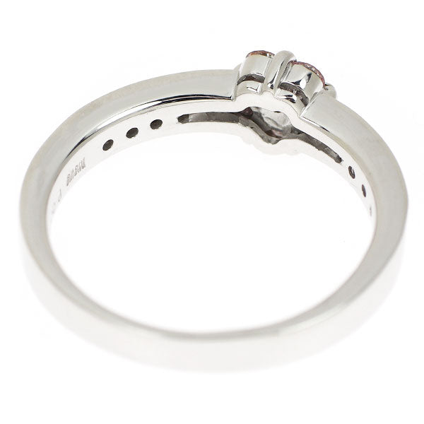 K18WG 天然ピンクダイヤモンド リング 0.20ct D0.15ct フラワー