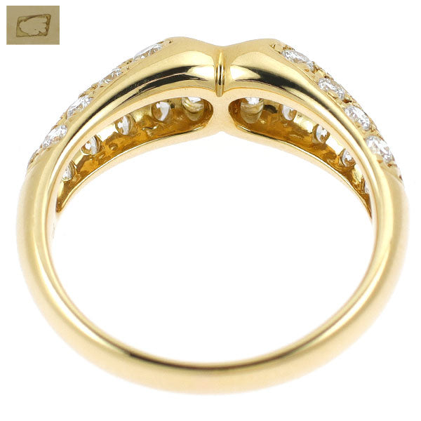 セイコー K18YG ダイヤモンド リング 1.01ct フラワー パヴェ  